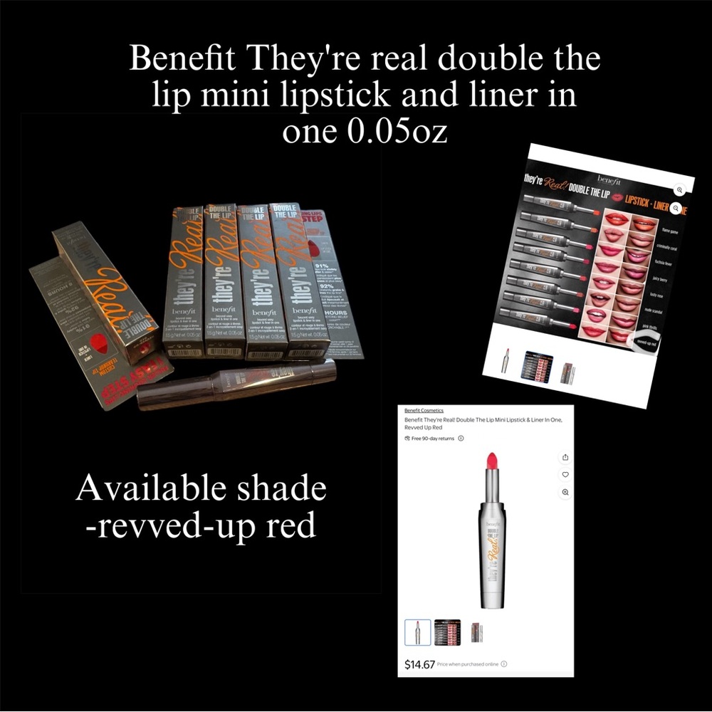 Benefit They're Real Lipstick and Liner - Revved-Up Red